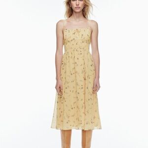 Aritzia -  Wilfred Genoa Midi Dress - WHIPPED BUTTER - size S